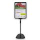 ESPOS. COMPLETO CORNICE A4 VERDE SCURO + ASTA TELESCOPICA 30-50 + BASE - Conf. 20 pz.