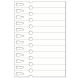 ETICH. LASER ASOLA 12 - 21,3 X 2,5 CM - 12 ETICHETTE PER PAGINA STAMPABILI FRONTE+RETRO