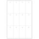 ETICHETTA DA APPENDERE MM 99X52,5 - CON 1 FORO 12 ETICHETTE PER PAGINA STAMPABILI FRONTE+RETRO