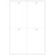 ETICHETTA DA APPENDERE MM 105X148 - CON 1 FORO 4 ETICHETTE PER PAGINA STAMPABILI FRONTE+RETRO